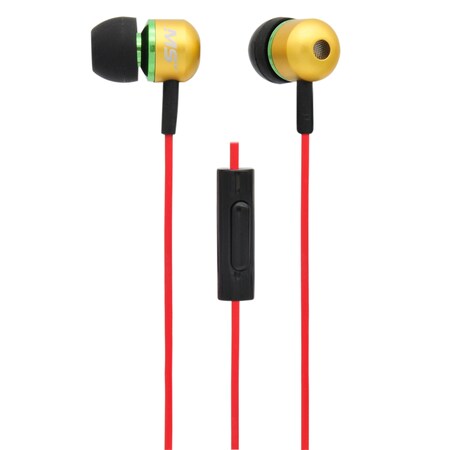 Mobilespec MBS STEREO METAL BUDS GD/RED/GREEN MBS10122